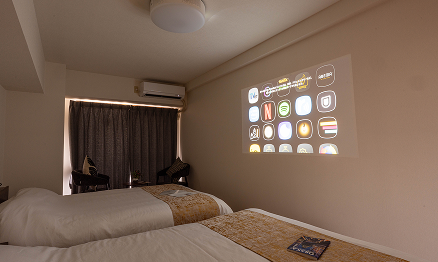 Bedroom turns into a theater